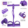 Exercise pedal pull rope high quality foot pedal pull rope fitness equipment pedal resistance band 4 tubes pull rope